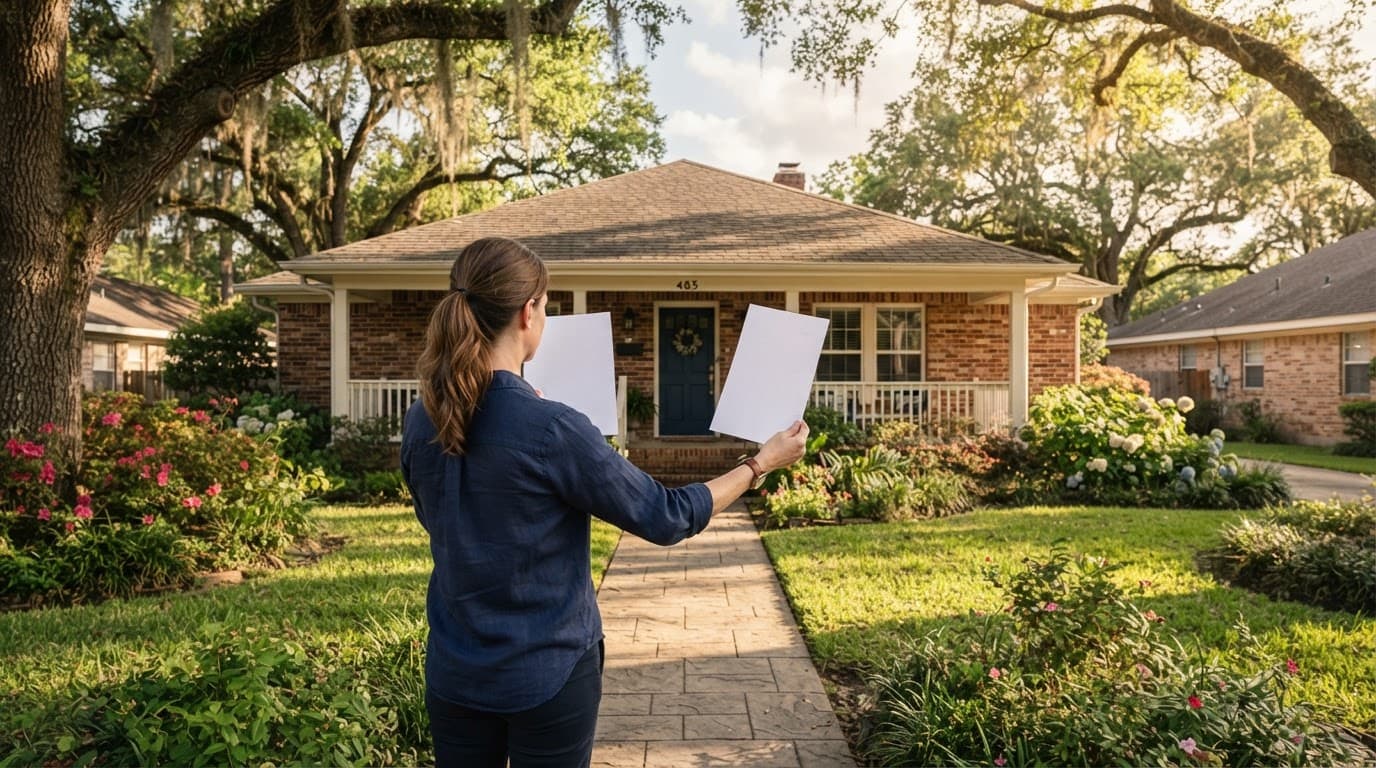 Beaumont Texas home exterior after wind and rain damage inspection